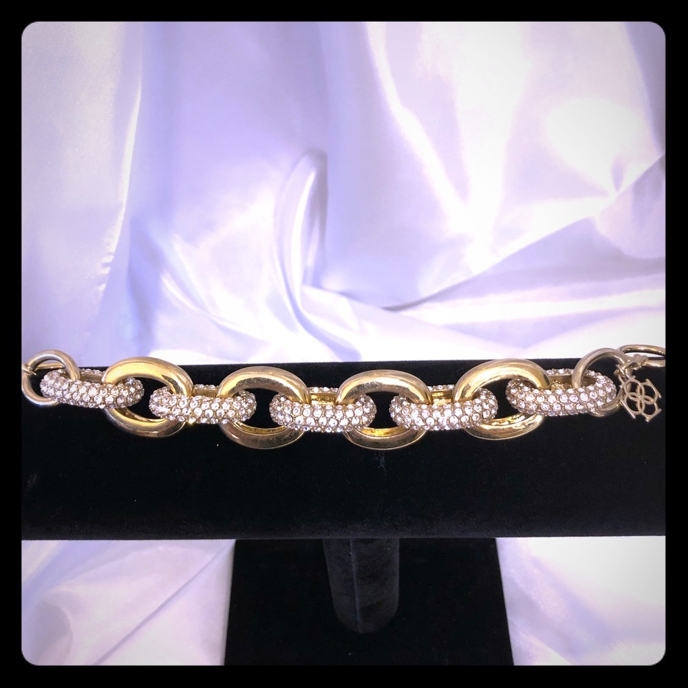 FAUX GOLD AND DIAMOND BRACELET